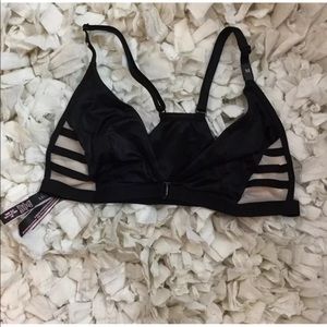 Victoria Secret Bralette Size Med Black & Beige